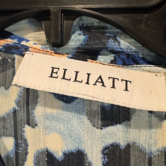 Elliatt Heavenly Creatures Blue Iridescent Long Sleeves Dress - Picture 6 of 11